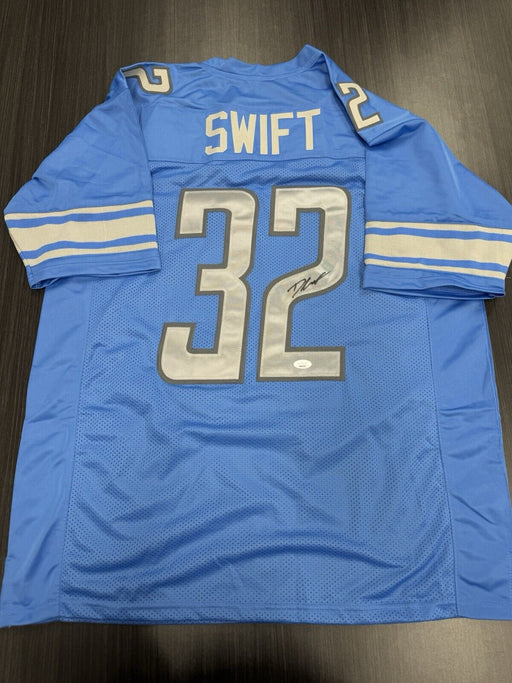 D’Andre Swift Signed Detroit Lions Custom Jersey JSA COA