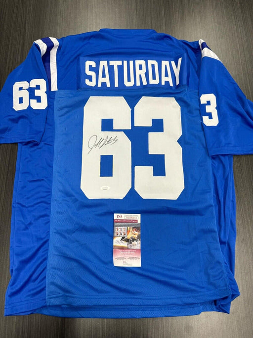 Jeff Saturday Signed Indianapolis Colts Custom Jersey JSA COA