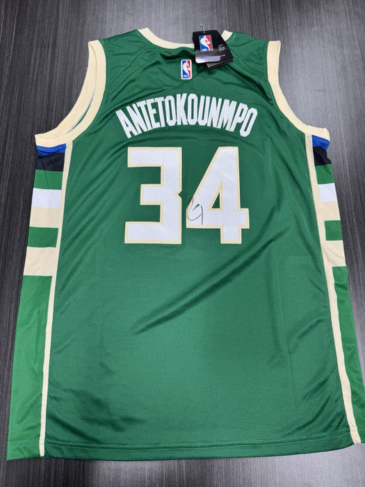 Giannis Antetokounmpo Signed Milwaukee Bucks Jersey JSA COA