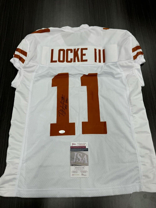 PJ Locke Signed Texas Longhorns Custom Jersey JSA COA