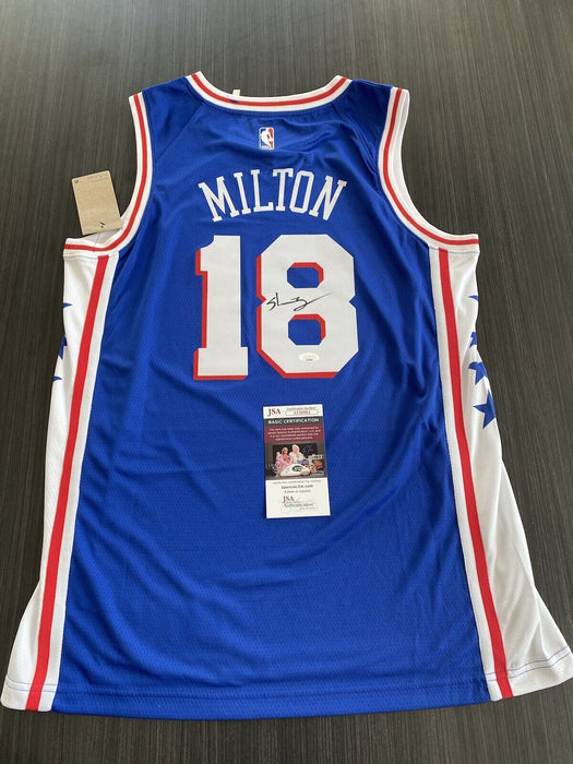 Shake Milton Signed Philadelphia 76ers Jersey JSA COA