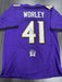 Daryl Worley Signed Baltimore Ravens Custom Jersey Beckett COA