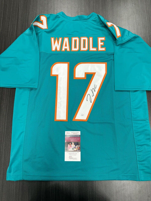 Jaylen waddle Signed Miami Dolphins Custom Jersey JSA COA