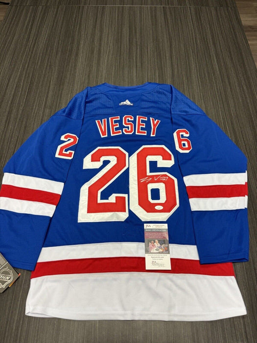 Jimmy Vesey Signed New York Rangers Jersey JSA COA