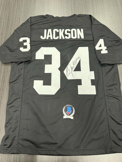 Bo Jackson Signed Oakland Raiders Custom Jersey Beckett COA