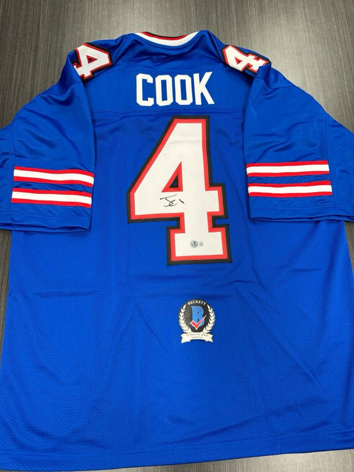 James Cook Signed Buffalo Bills Custom Jersey Beckett COA