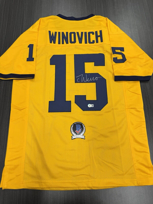 Chase Winovich Signed Michigan Wolverines Custom Jersey Beckett COA