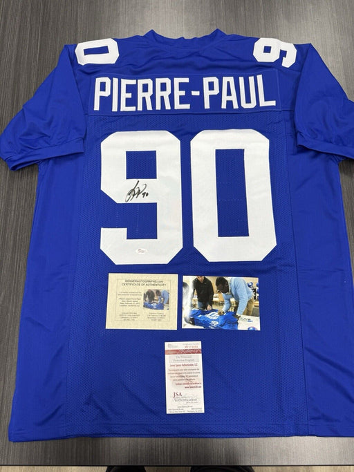 Jason Pierre Paul Signed New York Giants Custom Jersey JSA COA