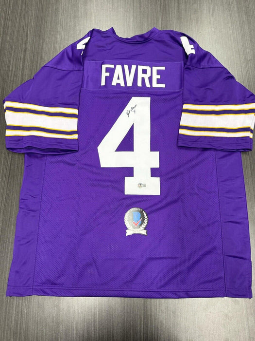 Brett Favre Signed Minnesota Vikings Custom Jersey Beckett COA