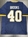 Reggie brooks Signed Notre Dame Fighting Irish Custom Jersey Beckett COA