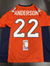 CJ Anderson Signed Denver Broncos Custom Jersey JSA COA