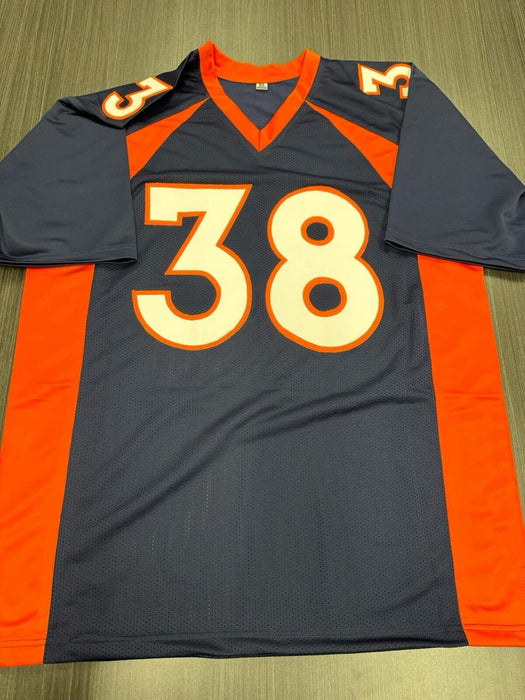 Jaleel McLaughlin Signed Denver Broncos Custom Jersey JSA COA