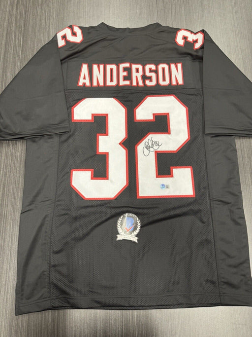 Jamal Anderson Signed Atlanta Falcons Custom Jersey Beckett COA