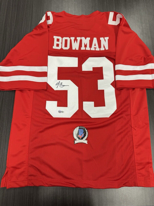 Navarro Bowman Signed San Francisco 49ers Custom Jersey Beckett COA