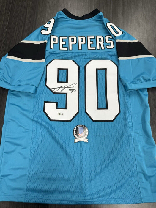 Julius Peppers Signed Carolina Panthers Custom Jersey Beckett COA