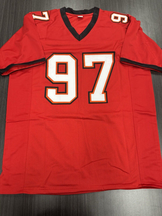Simeon Rice Signed Tampa Bay Buccaneers Custom Jersey Beckett COA