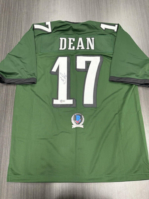 Nakobe Dean Signed Philadelphia Eagles Custom Jersey Beckett COA