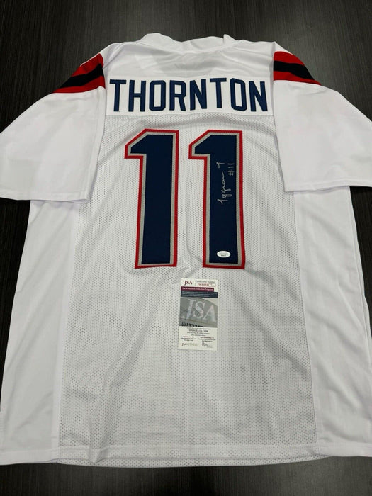 Tyquan Thornton Signed New England Patriots Custom Jersey JSA COA