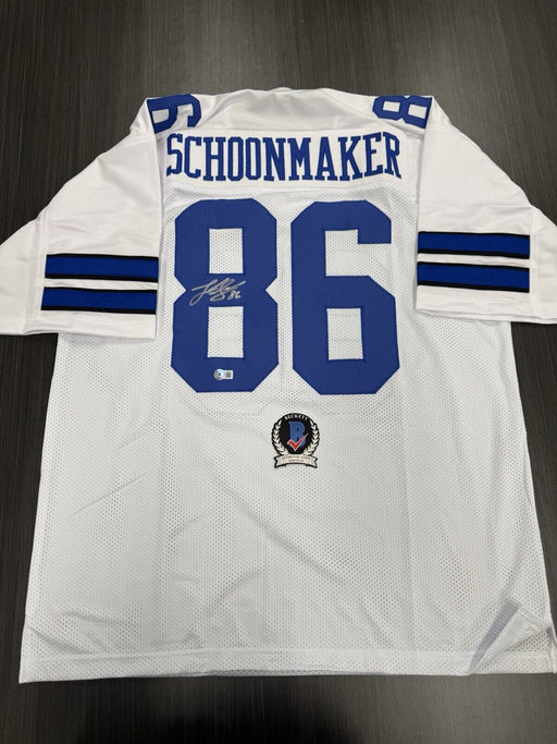 Luke Schoonmaker Signed Dallas Cowboys Custom Jersey Beckett COA