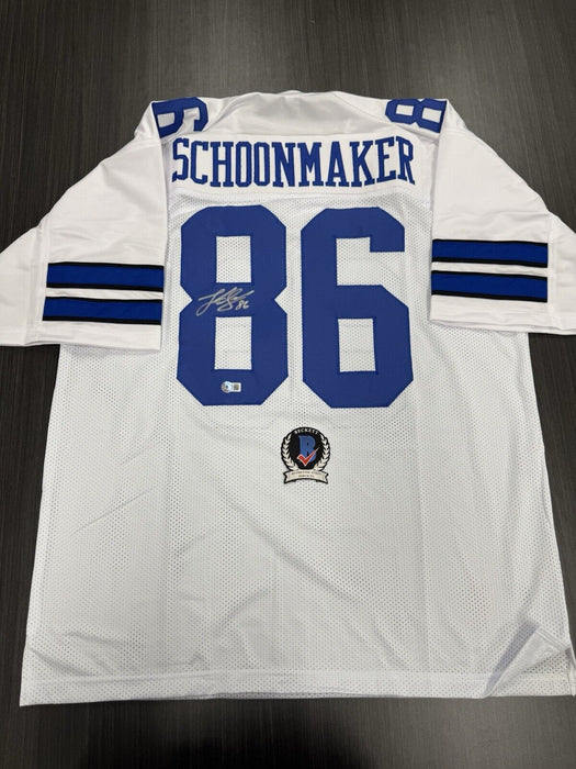 Luke Schoonmaker Signed Dallas Cowboys Custom Jersey Beckett COA