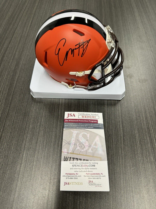 Elijah Moore Signed Cleveland Browns Mini Helmet JSA COA