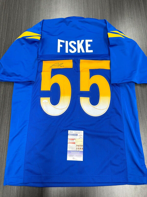 Braden Fiske Signed Los Angeles Rams Custom Jersey JSA COA