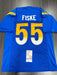 Braden Fiske Signed Los Angeles Rams Custom Jersey JSA COA