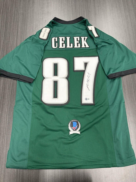 Brent Celek Signed Philadelphia Eagles Custom Jersey Beckett COA