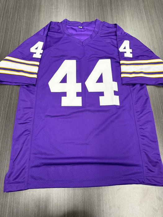 Chuck foreman Signed Minnesota Vikings Custom Jersey JSA COA