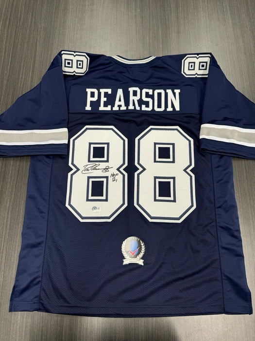 Drew Pearson Signed Dallas Cowboys Custom Jersey Beckett COA