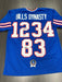 Kelly/Thomas/Reed dynasty Signed Buffalo Bills Custom Jersey Beckett COA