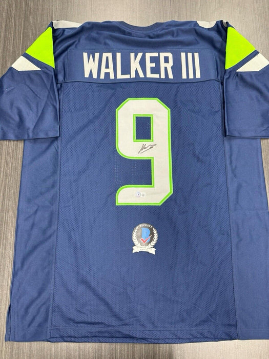 Kenneth walker Signed Seattle Seahawks Custom Jersey Beckett COA