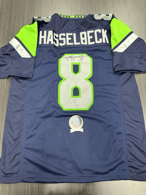 Matt Hasselbeck Signed Seattle Seahawks Custom Jersey Beckett COA