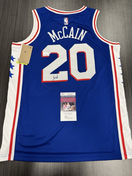 Jared McCain Signed Philadelphia 76ers Jersey JSA COA