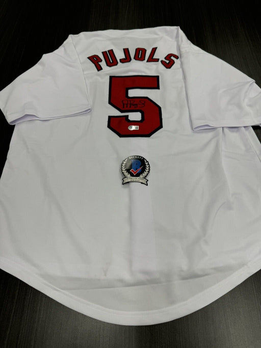 Albert Pujols Signed St Louis Cardinals Custom Jersey Beckett COA