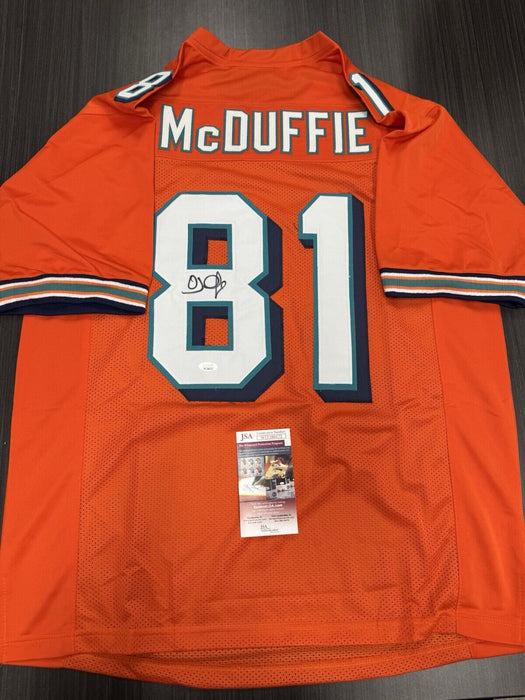 OJ McDuffie Signed Miami Dolphins Custom Jersey JSA COA