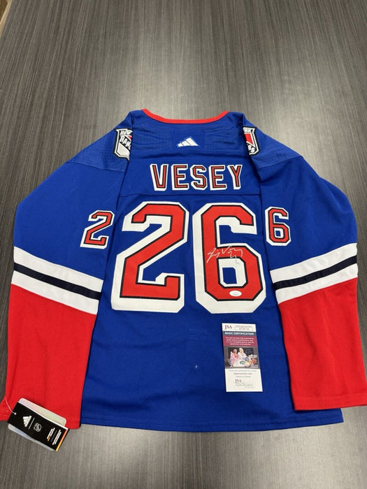 Jimmy Vesey Signed New York Rangers Jersey JSA COA