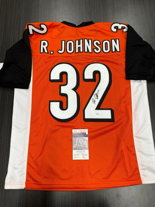 Rudi Johnson Signed Cincinnati Bengals Custom Jersey JSA COA