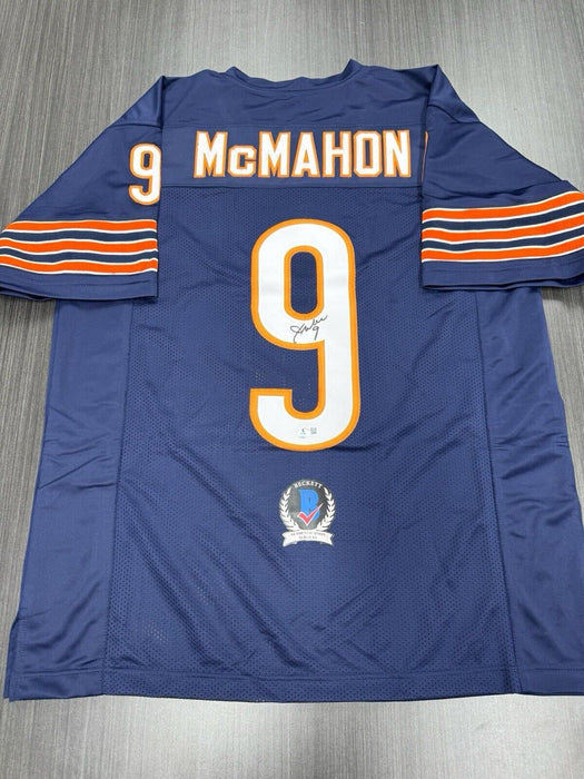 Jim McMahon Signed Chicago Bears Custom Jersey Beckett COA