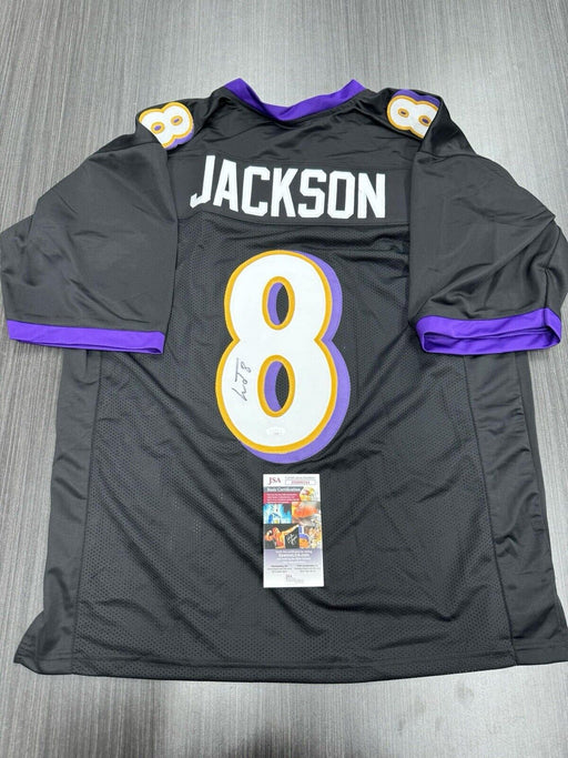 Lamar Jackson Signed Baltimore Ravens Custom Jersey JSA COA