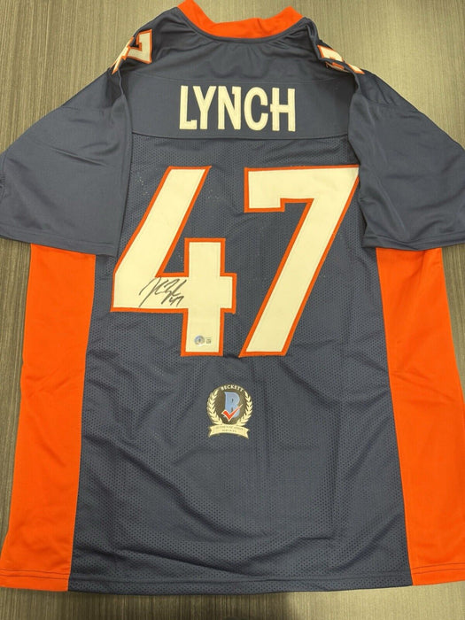 John Lynch Signed Denver Broncos Custom Jersey Beckett COA 