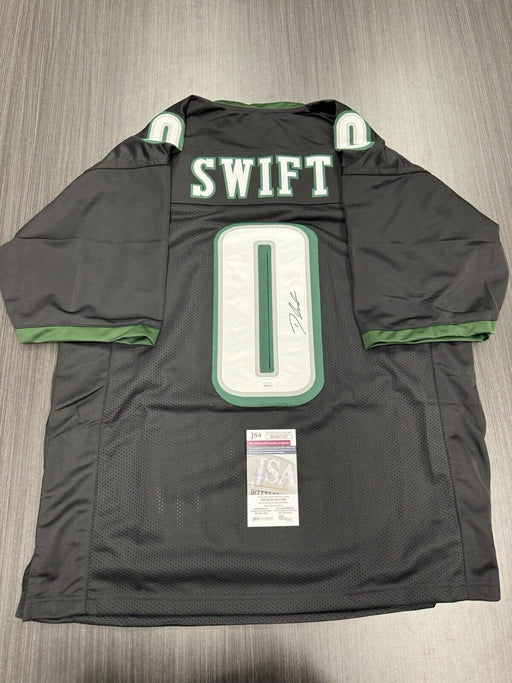 D’Andre Swift Signed Philadelphia Eagles Custom Jersey JSA COA