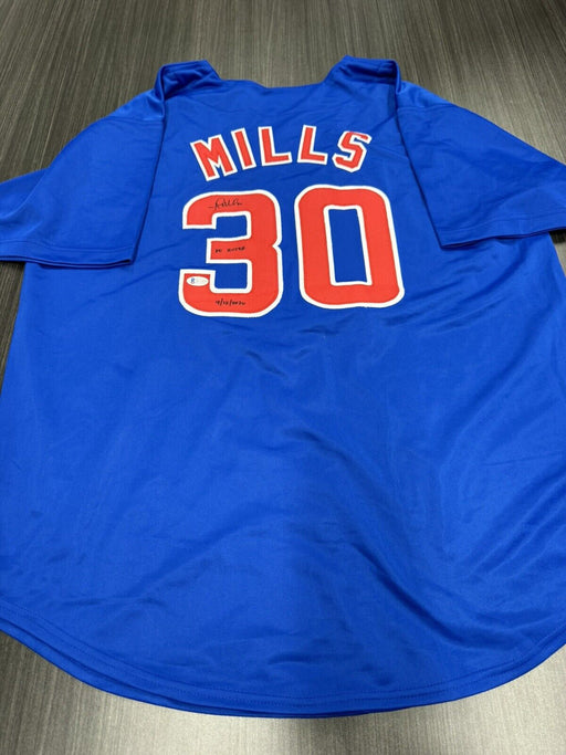 Alec Mills Signed Chicago Cubs Custom Jersey Beckett COA