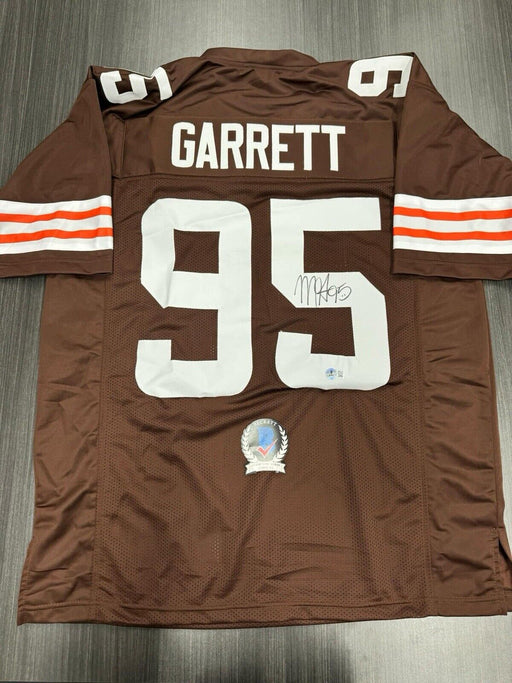 Myles Garrett Signed Cleveland Browns Custom Jersey Beckett COA