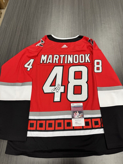 Jordan Martinook Signed Carolina Hurricanes Jersey JSA COA