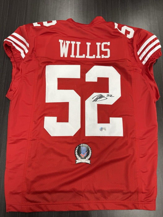 Patrick Willis Signed San Francisco 49ers Custom Jersey Beckett COA