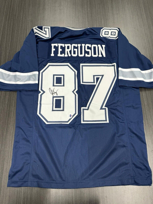 Jake Ferguson Signed Dallas Cowboys Custom Jersey  COA