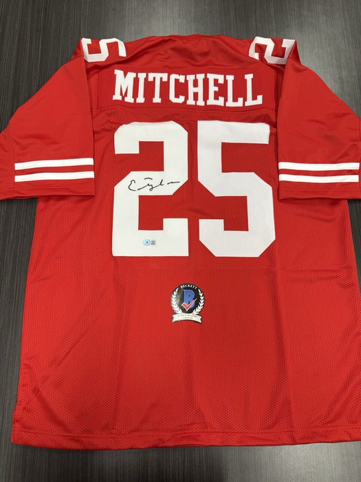 Elijah Mitchell Signed San Francisco 49ers Custom Jersey Beckett COA