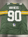 Lukas Van Ness Signed Green Bay Packers Custom Jersey Beckett COA