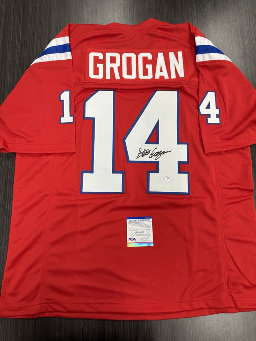 Steve Grogan Signed New England Patriots Custom Jersey PSA COA